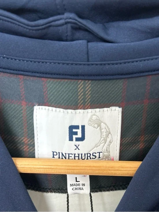FootJoy FJ x Pinehurst Hoodie Men’s Large NWT Golf Performance Plaid 24x30 - Picture 4 of 5